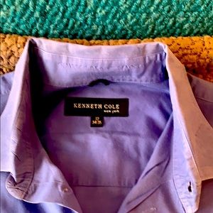 Kenneth Cole 17 34-35 Blue Shirt